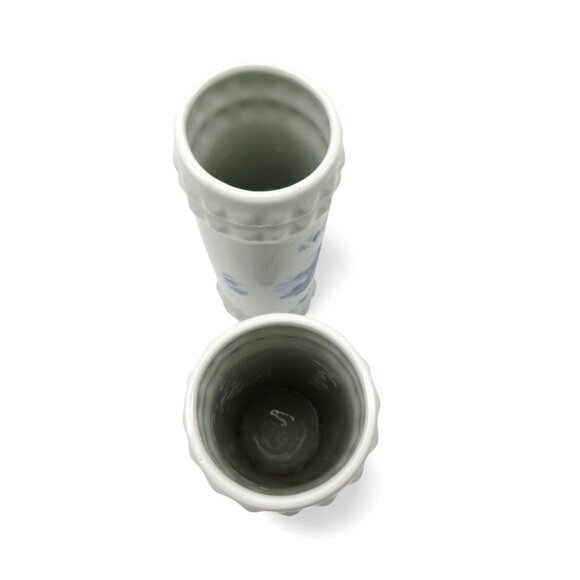 DELFT BLUE Dutch Windmill Vase Set Holland Vintage 9" - Picture 5 of 9